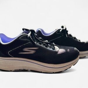 Skechers GO RUN Consistent 2.0 athletic shoes in black and lavender size 9
